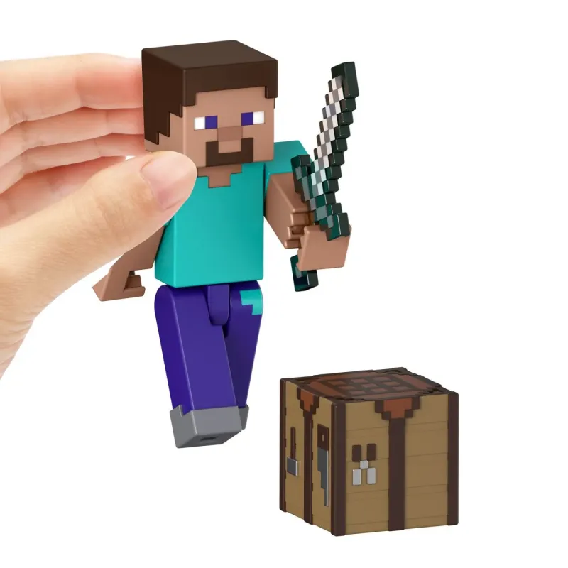 MINECRAFT CRAFT A BLOCK FIGURINĂ STEVE 8CM