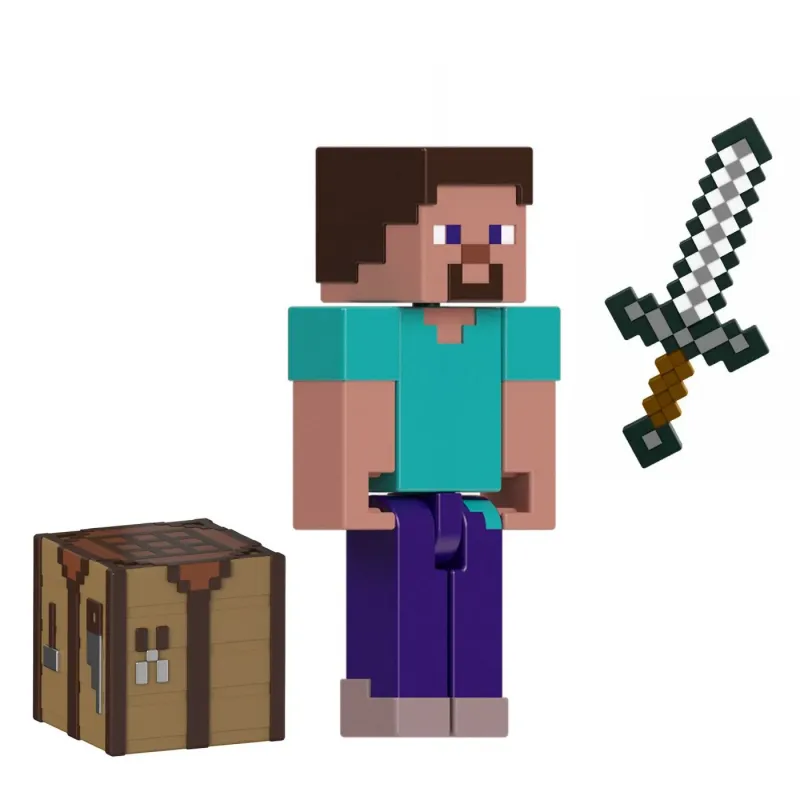 MINECRAFT CRAFT A BLOCK FIGURINĂ STEVE 8CM