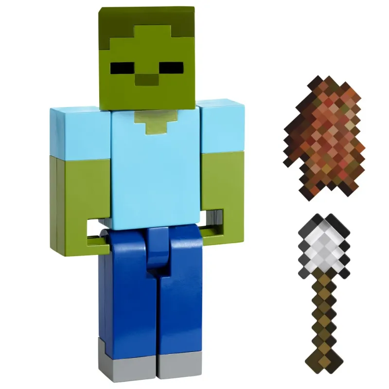 MINECRAFT CRAFT A BLOCK FIGURINĂ ZOMBI 8CM