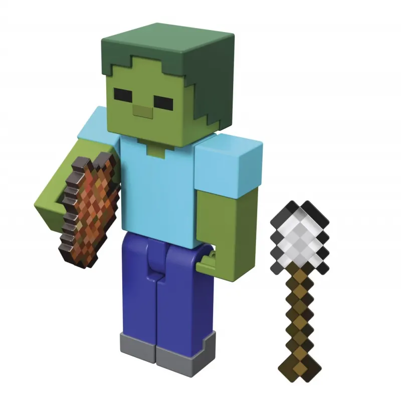 MINECRAFT CRAFT A BLOCK FIGURINĂ ZOMBI 8CM