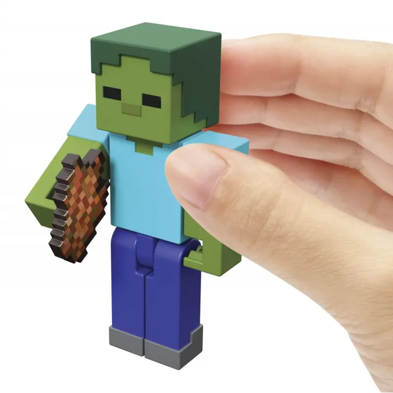 MINECRAFT CRAFT A BLOCK FIGURINĂ ZOMBI 8CM