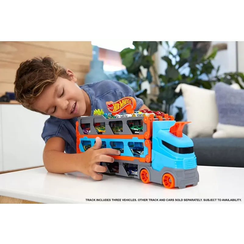 HOT WHEELS 2 IN 1 MEGA TRANSPORTATOR MASINI PISTA