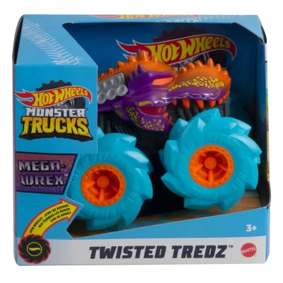 HOT WHEELS MONSTER TRUCK MAȘINUȚĂ TWISTER TREDZ MEGA WREX ALBASTRU SCARA 1:43