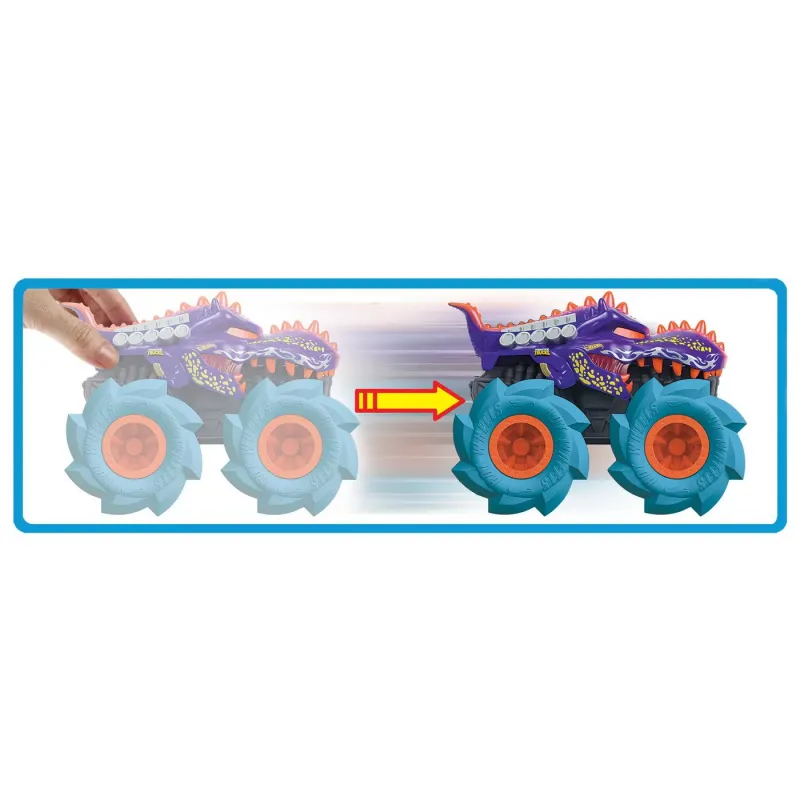 HOT WHEELS MONSTER TRUCK MAȘINUȚĂ TWISTER TREDZ MEGA WREX ALBASTRU SCARA 1:43