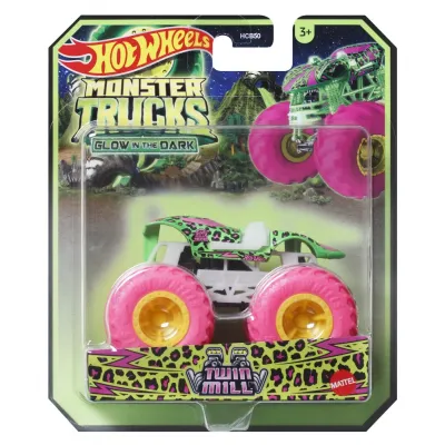 HOT WHEELS MONSTER TRUCK GLOW IN THE DARK MAȘINUȚĂ TWIN MILL SCARA 1:64