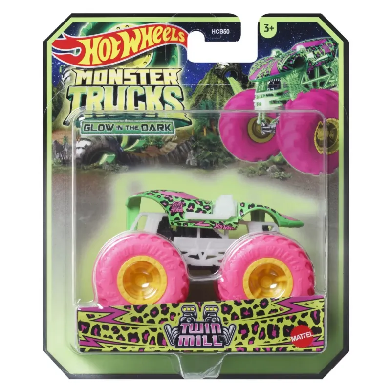 HOT WHEELS MONSTER TRUCK GLOW IN THE DARK MAȘINUȚĂ TWIN MILL SCARA 1:64