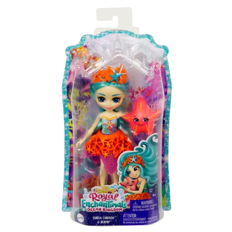 ENCHANTIMALS ROYAL PAPUSI ȘI ANIMALUTE STARIA STARFISH ȘI BEAMY