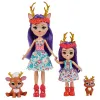 ENCHANTIMALS SET PAPUSI SURORI ȘI ANIMALUTELE LOR  DANESSA DEER ȘI SPRINT ȘI DANETTA DEER ȘI FLEET