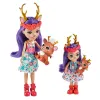 ENCHANTIMALS SET PAPUSI SURORI ȘI ANIMALUTELE LOR  DANESSA DEER ȘI SPRINT ȘI DANETTA DEER ȘI FLEET
