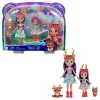 ENCHANTIMALS SET PAPUSI SURORI ȘI ANIMALUTELE LOR  DANESSA DEER ȘI SPRINT ȘI DANETTA DEER ȘI FLEET