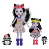 ENCHANTIMALS SET PAPUSI SURORI ȘI ANIMALUTELE LOR SAGE SKUNK ȘI CAPER ȘI SABELLA SKUNK ȘI STRIPER