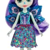 ENCHANTIMALS SET PAPUSI SURORI ȘI ANIMALUTELE LOR PATTER PEACOCK ȘI FLAP ȘI PIERA PEACOCK ȘI FEATHER
