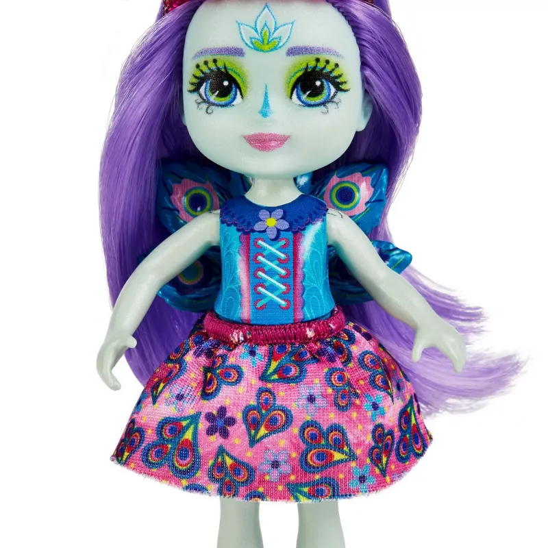 ENCHANTIMALS SET PAPUSI SURORI ȘI ANIMALUTELE LOR PATTER PEACOCK ȘI FLAP ȘI PIERA PEACOCK ȘI FEATHER