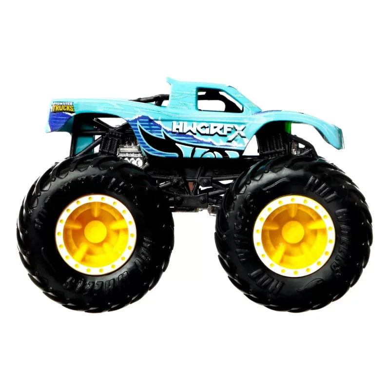 HOT WHEELS MONSTER TRUCK CAMION PODIUM CRASHER CU CULORI SCHIMBATOARE SCARA 1:64