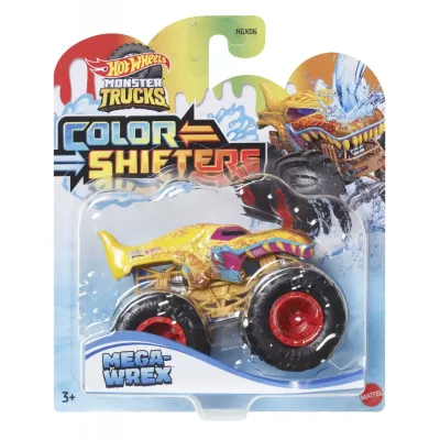HOT WHEELS MONSTER TRUCK CAMION MEGA WREX CU CULORI SCHIMBATOARE SCARA 1:64