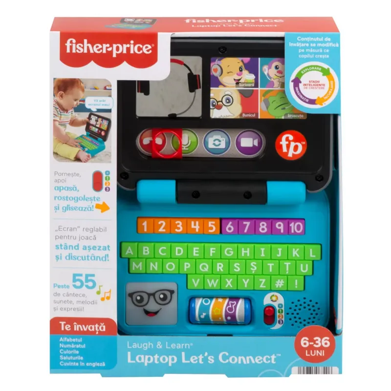 FISHER PRICE Laugh & Learn -  Laptop interactiv in limba romana