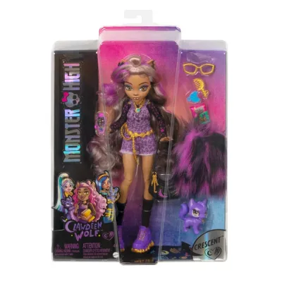 MONSTER HIGH PAPUSA CLAWDEEN WOLF CU ANIMALUT ȘI ACCESORII