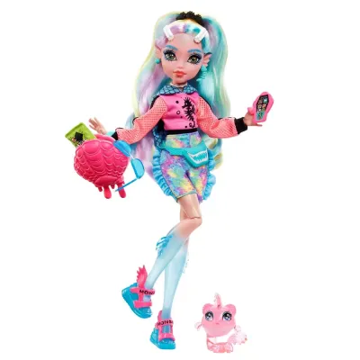 MONSTER HIGH PAPUSA LAGOONA BLUE CU ANIMALUT ȘI ACCESORII