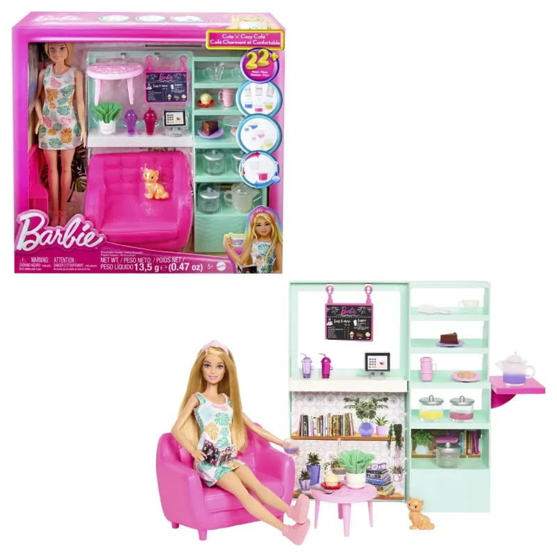 BARBIE SET PAPUSA BARBIE ȘI CEAINARIE