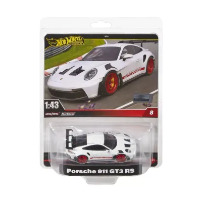HOT WHEELS PREMIUM REAL RIDERS MAȘINUȚĂ METALICĂ PORSCHE 911 GT3 RS SCARA 1:43