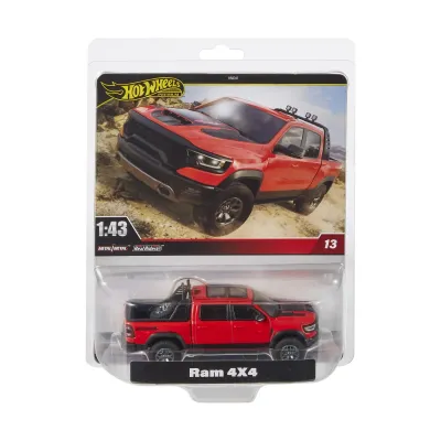 HOT WHEELS PREMIUM REAL RIDERS MAȘINUȚĂ METALICĂ RAM 4X4 SCARA 1:43