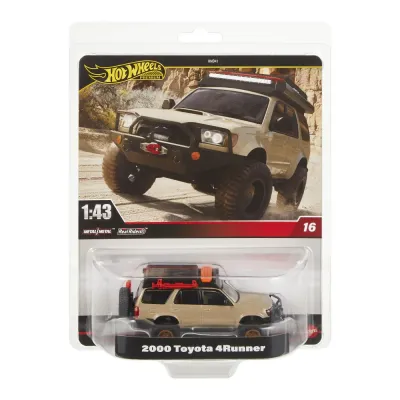 HOT WHEELS PREMIUM REAL RIDERS MAȘINUȚĂ METALICĂ TOYOTA 4RUNNER 2000 SCARA 1:43