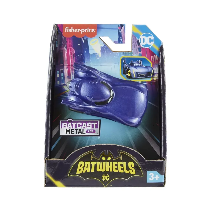 FISHER PRICE BATWHEELS MAȘINUȚĂ METALICĂ BATMOBILE 1:55