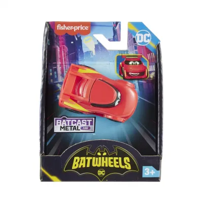 FISHER PRICE BATWHEELS MAȘINUȚĂ METALICĂ MAȘINĂ DE CURSE REDBIRD 1:55