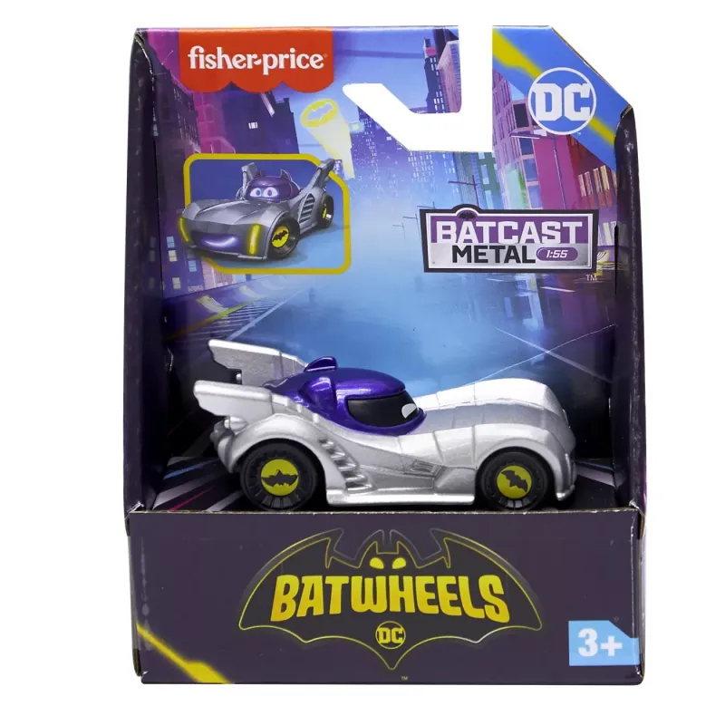 FISHER PRICE BATWHEELS MAȘINUȚĂ METALICĂ BATMOBILE BLINDAT 1:55