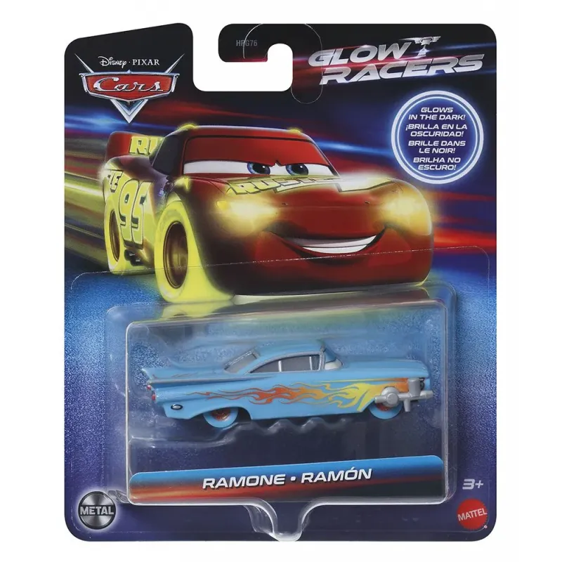 CARS GLOW RACERS MAȘINUȚĂ METALICĂ RAMON 1:55