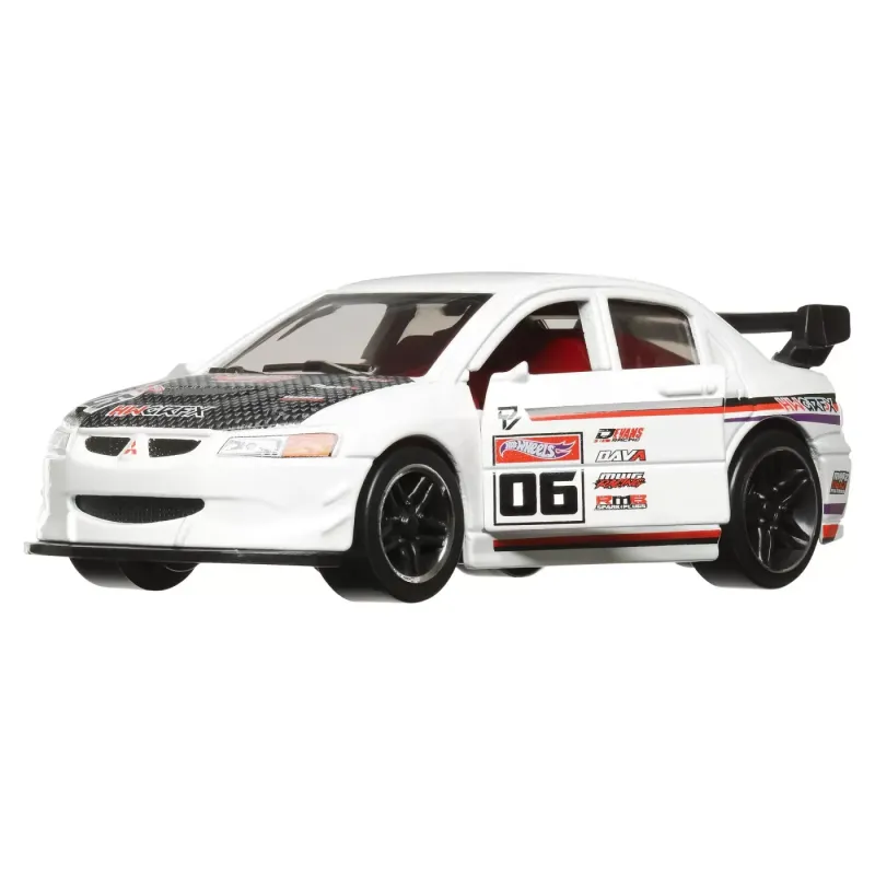 HOT WHEELS MAȘINUȚĂ METALICĂ CU SISTEM PULL BACK LANCER EVOLUTION IX SCARA 1:43
