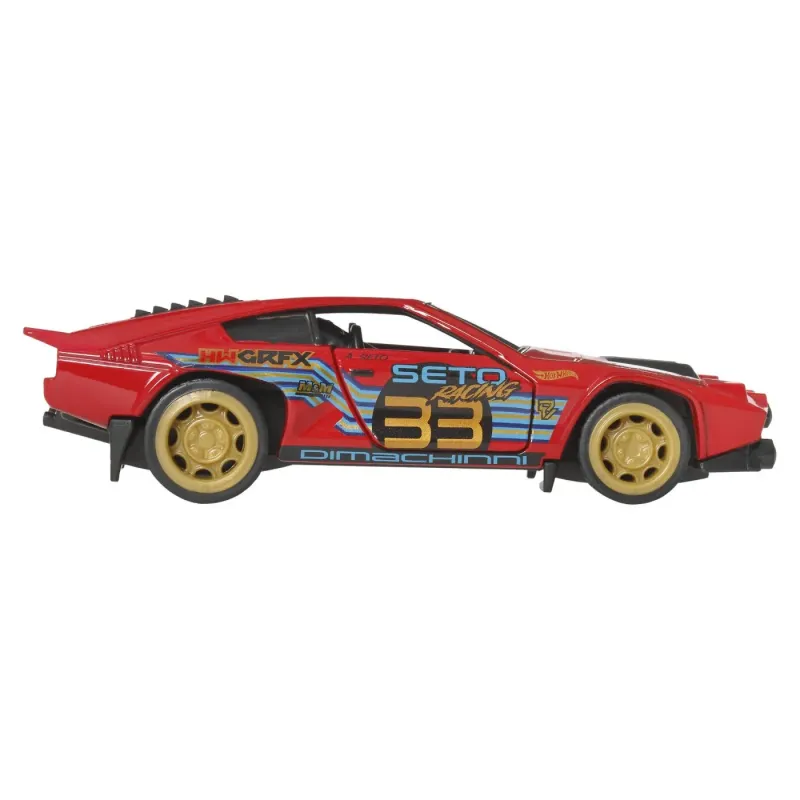 HOT WHEELS MAȘINUȚĂ METALICĂ CU SISTEM PULL BACK DIMACHINNI VELOCE NIGHT BURNERZ SCARA 1:43