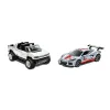 HOT WHEELS SET 2 MASINUTE METALICE PULL BACK GMC HUMMER EV ȘI CORVETTE C8R 1:43