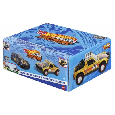 HOT WHEELS SET 2 MASINUTE METALICE PULL BACK MUSCLE AND BLOWN ȘI PORSCHE 914 SAFARI 1:43