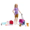 BARBIE YOU CAN BE SET PAPUSA CU DOUA ANIMALUTE DIN JUNGLA