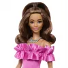 PAPUSA BARBIE FASHIONISTA SATENA CU ROCHIE ROZ