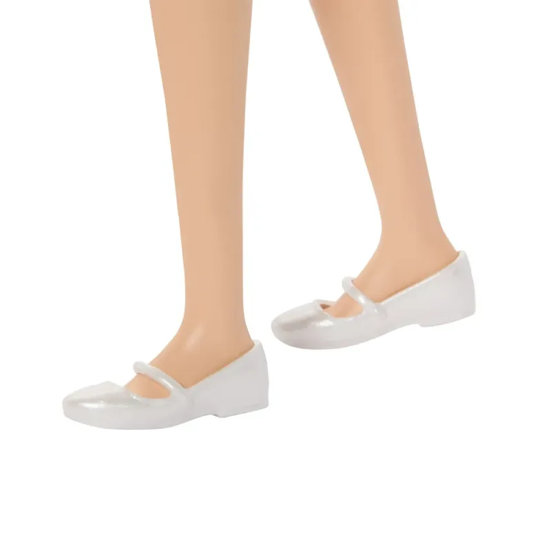 BARBIE PAPUSA BARBIE FASHIONISTAS BRUNETA CU ROCHIE ROZ IN CAROURI