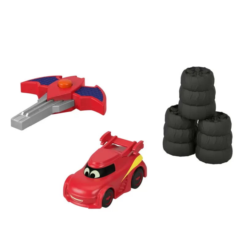 FISHER PRICE BATWHEELS MAȘINUȚĂ ROSIE SCARA 1:55