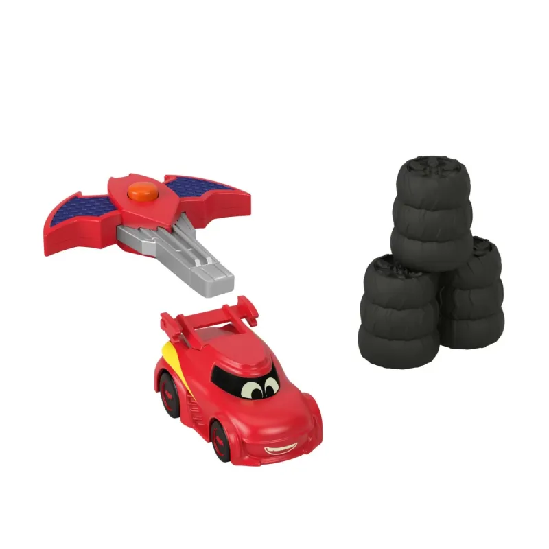 FISHER PRICE BATWHEELS MAȘINUȚĂ ROSIE SCARA 1:55