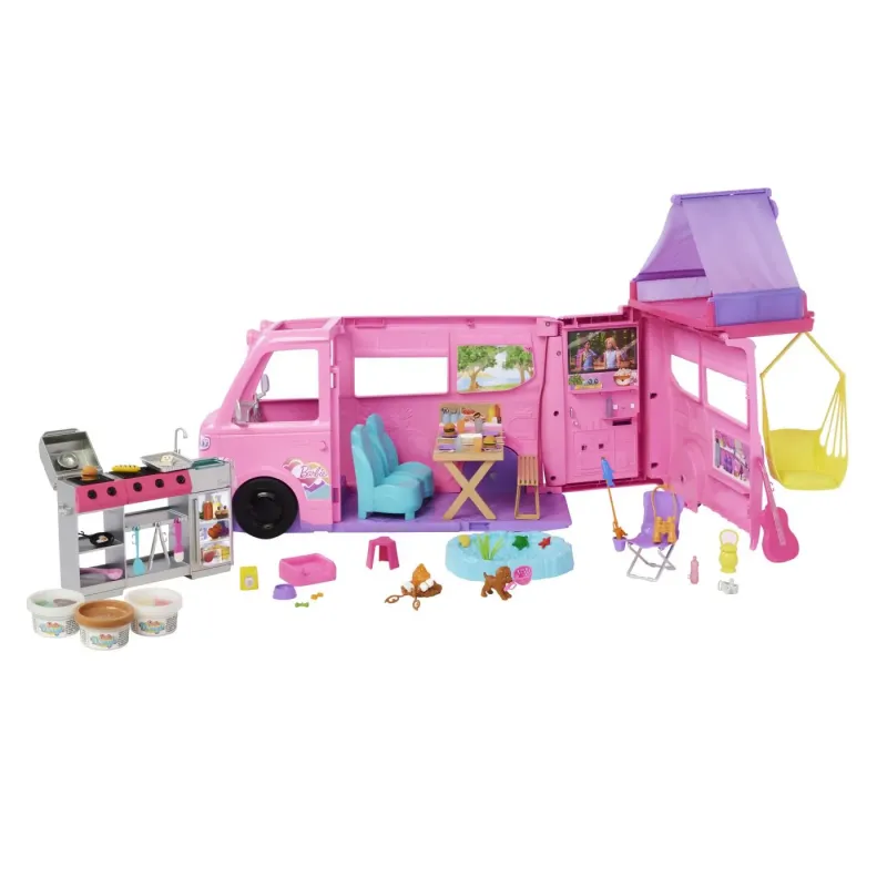 BARBIE RULOTA DE VIS CU ACCESORII