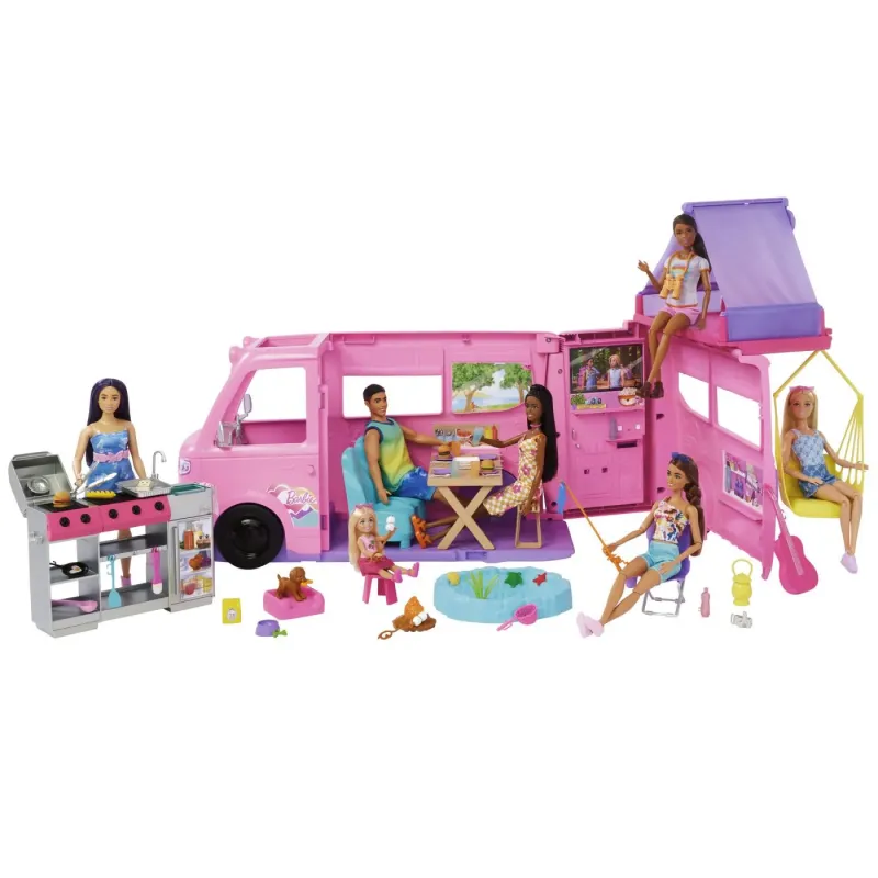 BARBIE RULOTA DE VIS CU ACCESORII