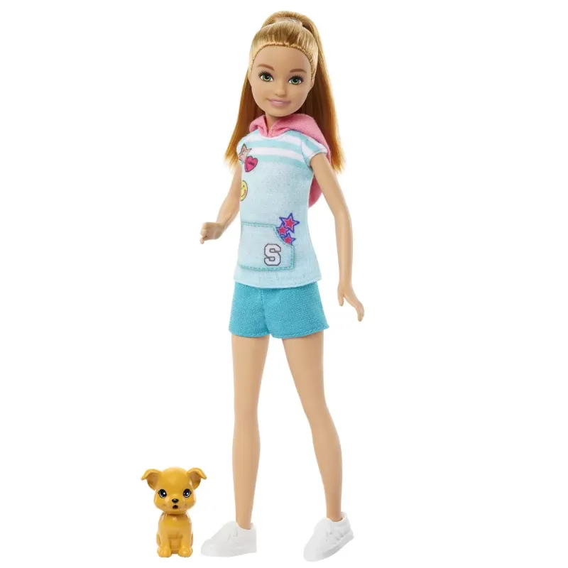 BARBIE SET PAPUSA STACIE ȘI CĂȚELUL DE COMPANIE