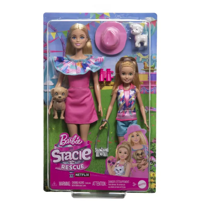 BARBIE ȘI STACIE SET PAPUSA BARBIE ȘI PAPUSA STACIE IUBITOARE DE CATEI