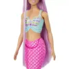 BARBIE PAPUSA SIRENA CU PAR MOV ȘI COADA ROZ