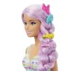 BARBIE PAPUSA SIRENA CU PAR MOV ȘI COADA ROZ