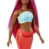 BARBIE DREAMTROPIA PAPUSA SIRENA CU PAR MAGENTA ȘI COADA PORTOCALIE