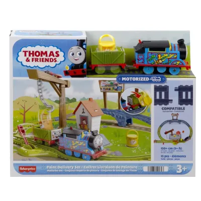 THOMAS SET DE JOACĂ CU LOCOMOTIVA MOTORIZATA THOMAS LIVREAZA VOPSEAUA