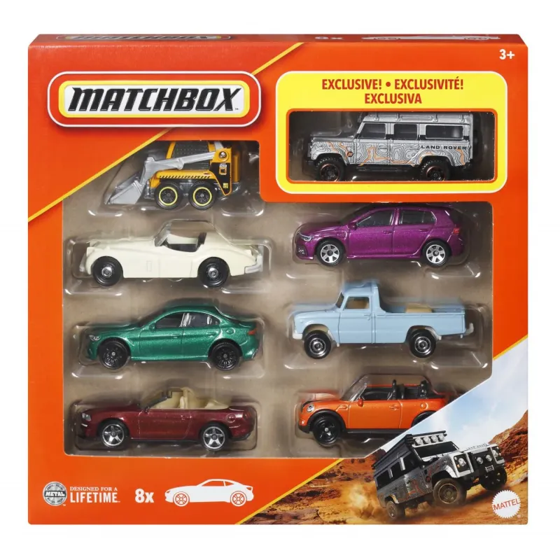 MATCHBOX SET 8 MASINUTE METALICE EXCLUSIV LAND ROVER 110 SCARA 1 LA 64