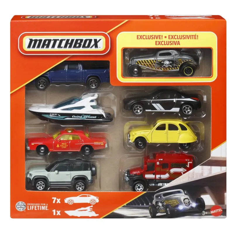MATCHBOX SET 8 MASINUTE METALICE EXCLUSIV FORD COUPE ZAMAC 1933 SCARA 1 LA 64