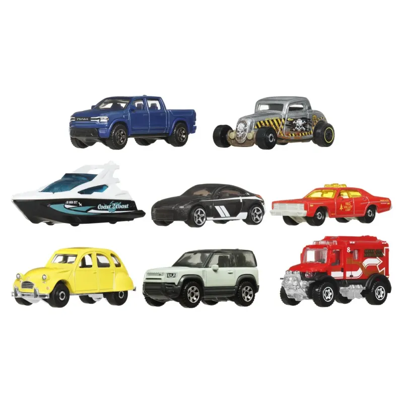 MATCHBOX SET 8 MASINUTE METALICE EXCLUSIV FORD COUPE ZAMAC 1933 SCARA 1 LA 64